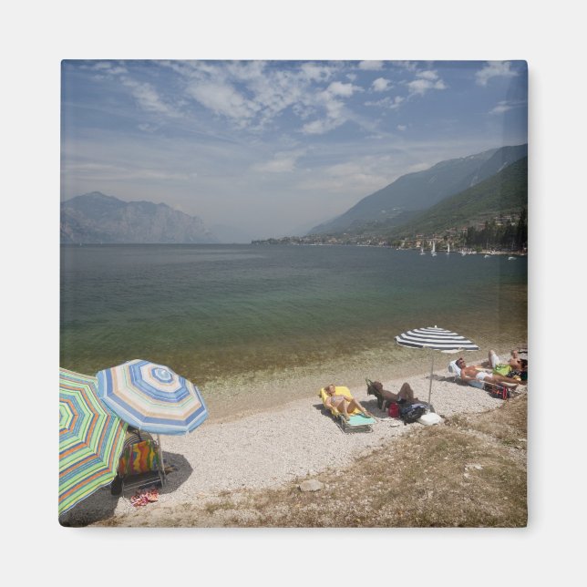Italien, provinsen Verona, Brenzone. Sjö Garda Magnet (Framsidan)