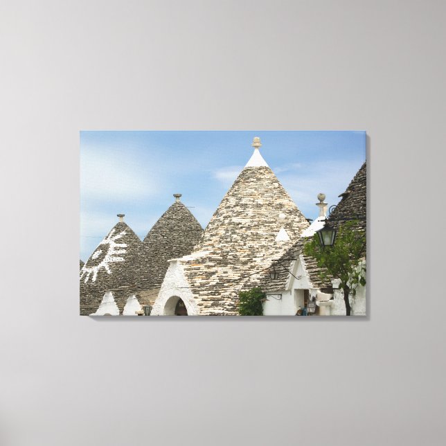 Italien, Puglia, Alberobello, Terra dei Trulli, Canvastryck (Framsida)