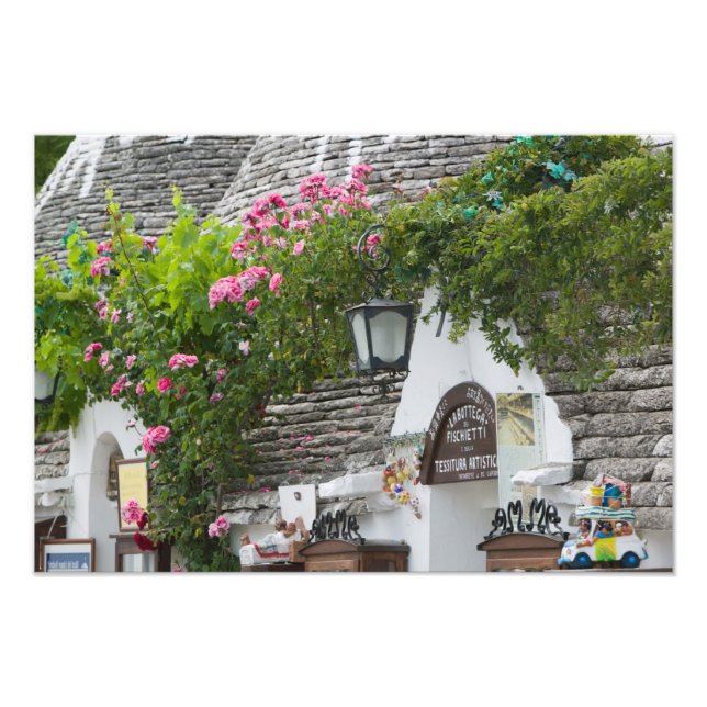 Italien, Puglia, Alberobello, Terra dei Trulli, Fototryck (Framsidan)