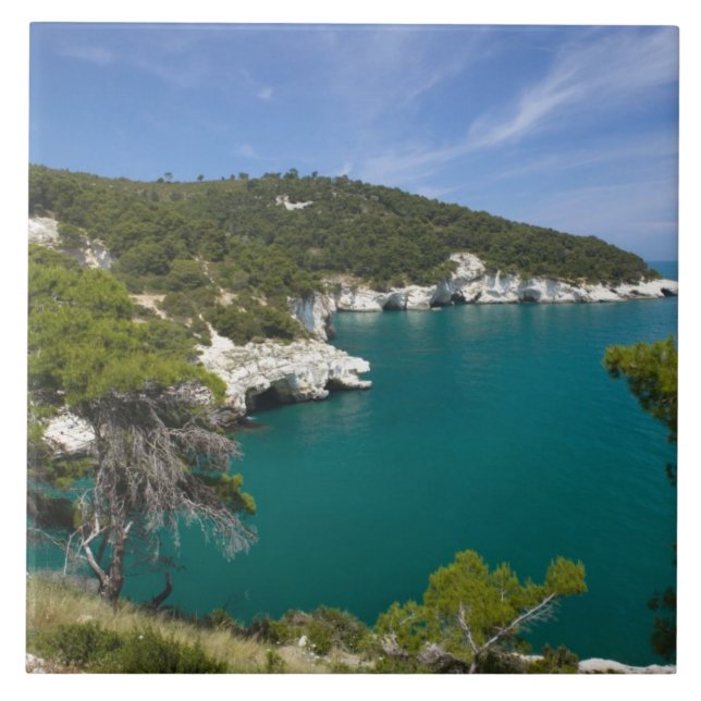 Italien, Puglia, Promontorio del Gargano, Testa Kakelplatta (Framsidan)