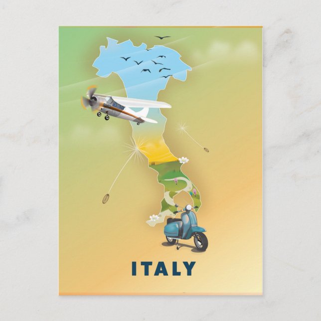 Italien Resaaffisch. Vykort (Framsida)
