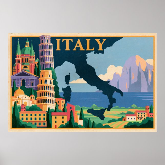 Italien resaffisch poster (Framsidan)