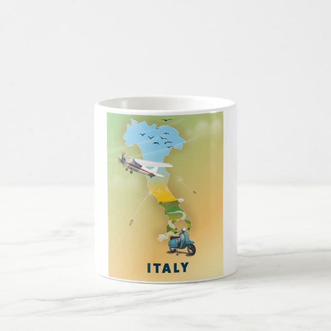 Italien resaffischablong kaffemugg (Center)
