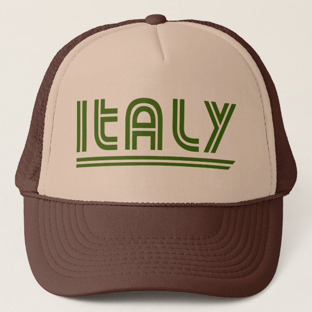 Italien Retro Trucker Hatt Keps (Framsida)
