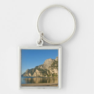 Italien, Riva del Garda, Gardasjön, Berg Fyrkantig Silverfärgad Nyckelring