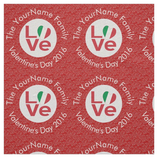 Italien Röd KÄRLEK Flagga Personlig Tyg (Prov)