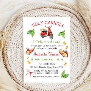 Italien Roligt Heliga för Cannoli Baby Shower-inb Inbjudningar