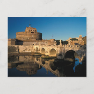 Italien, Rom, Castel Sant'Angelo och flod Vykort
