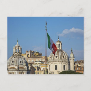 Italien, Rom. Italienska flagga Vykort