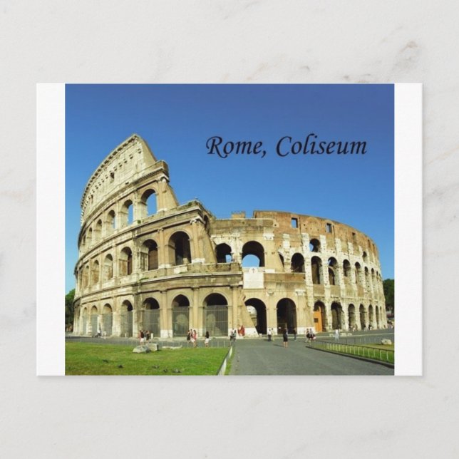 Italien, Rom, Roman Coliseum (St.K.) Vykort (Framsida)
