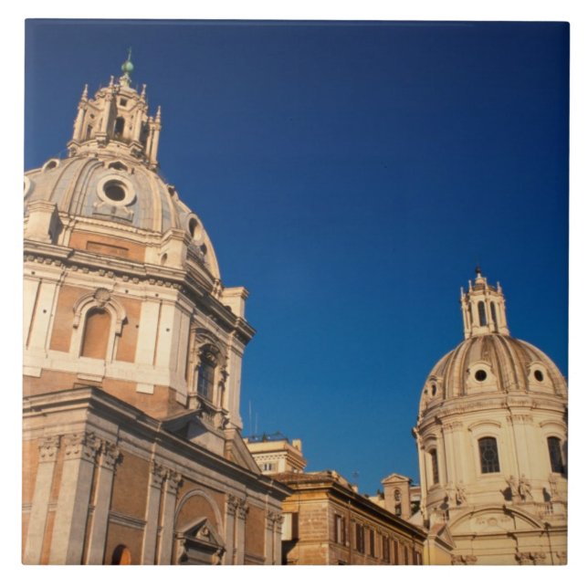 Italien, Rom, Santa Maria di Loreto-kyrkan och Kakelplatta (Framsidan)