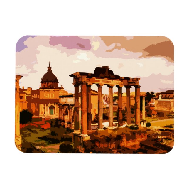 Italien Romanum Architecture i Romforum Magnet (Horisontell)