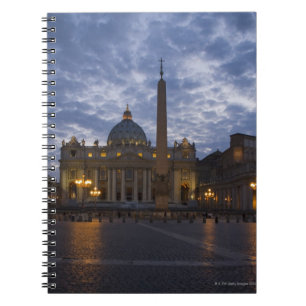 Italien Rome, Vatican City, Sts Peter Basilica Anteckningsbok Med Spiral