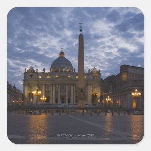 Italien Rome, Vatican City, Sts Peter Basilica Fyrkantigt Klistermärke
