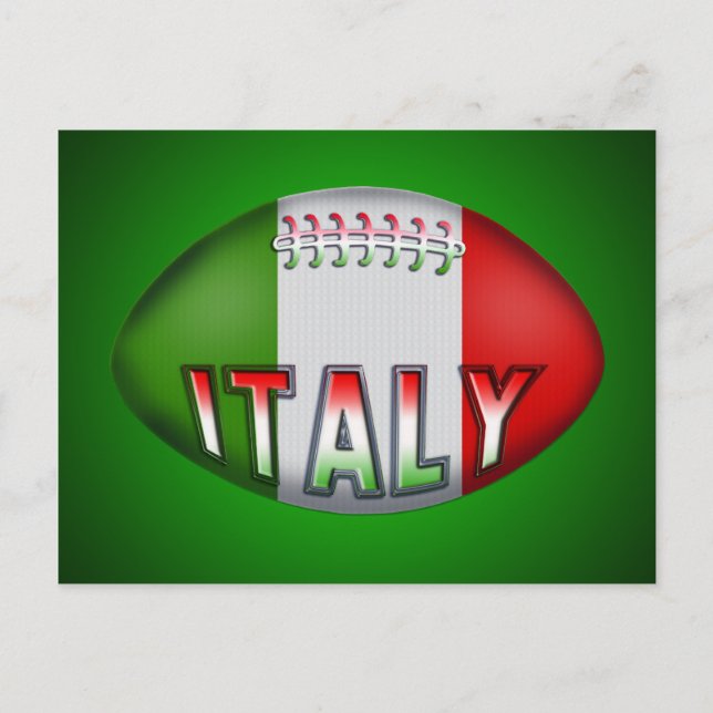 Italien Rugby Boll Vykort (Framsida)