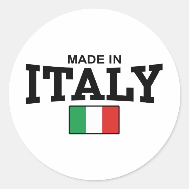 Italien Runt Klistermärke (Framsida)