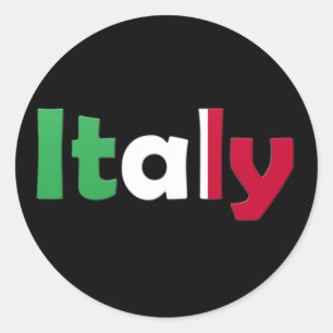 Italien Runt Klistermärke