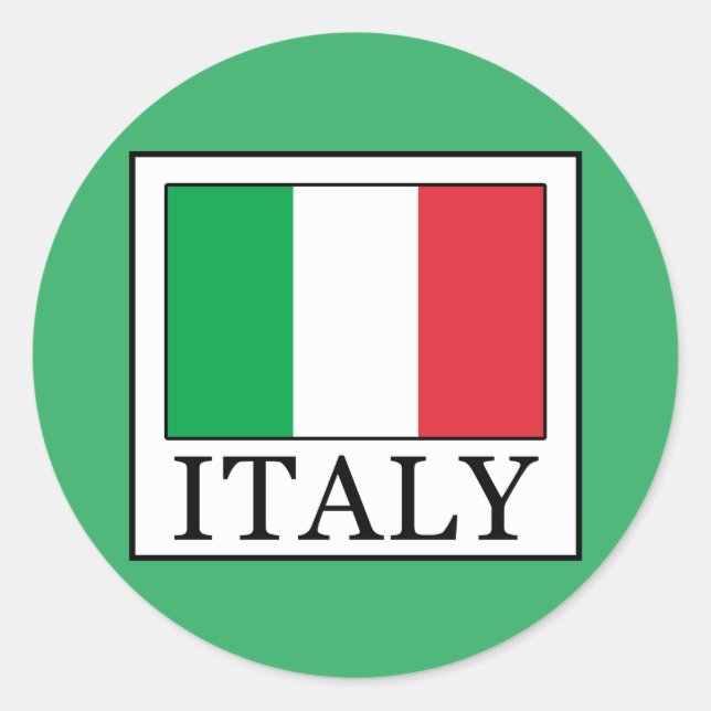 Italien Runt Klistermärke (Framsida)