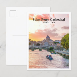 Italien Saint Peter Cathedral Rom Vykort