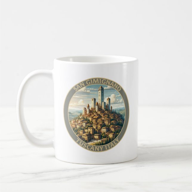 Italien San Gimignano Toskana Kaffemugg (Vänster)