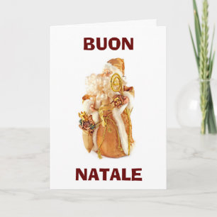ITALIEN SANTA SÄGER"BUON NATALE" EATDRINKBEMERRY HELGKORT