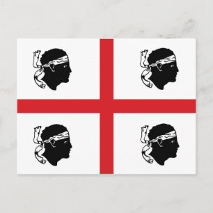 italien Sardinia öar etnisk flagga Vykort
