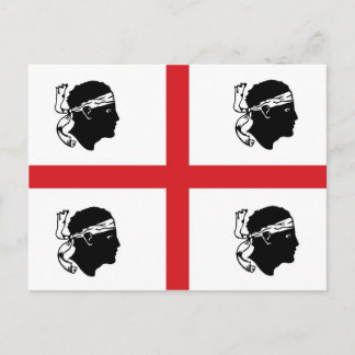 italien Sardinia öar etnisk flagga Vykort