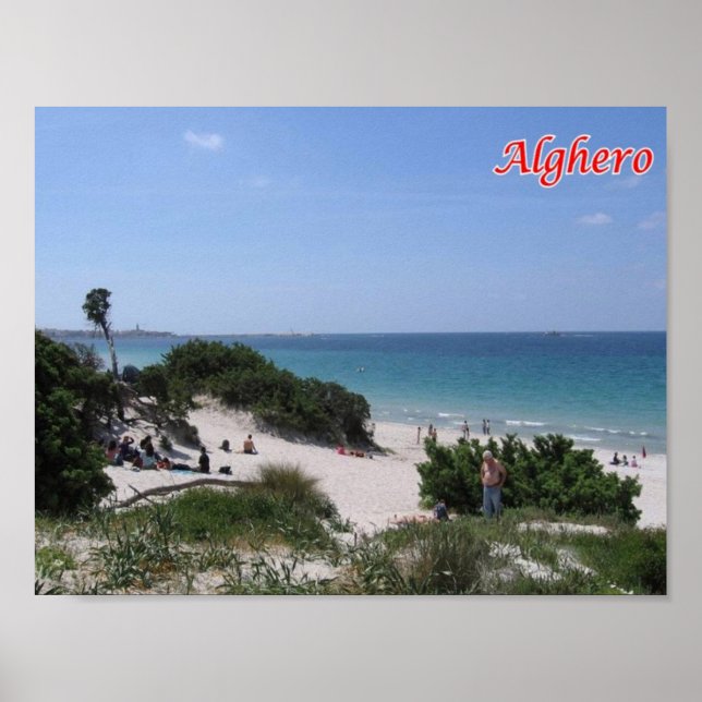 Italien - Sardinien - Alghero - Beach - Poster (Framsidan)