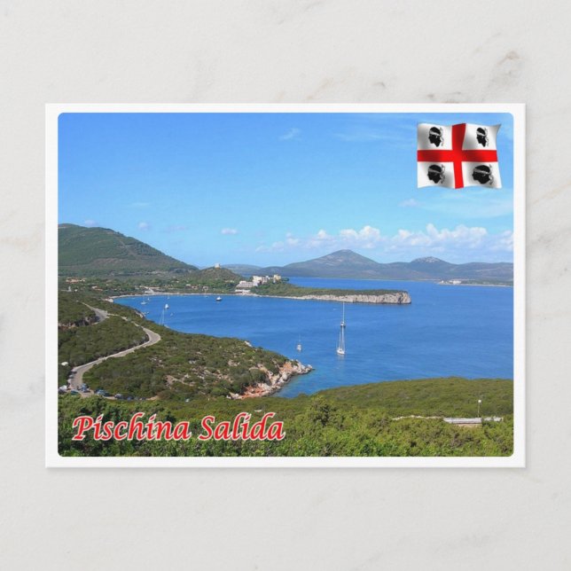 Italien - Sardinien - Alghero - Vykort (Framsida)