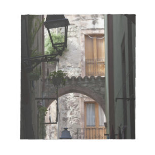 Italien, Sardinien, Bosa. Gatdetalj. Anteckningsblock