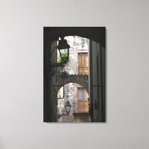 Italien, Sardinien, Bosa. Gatdetalj. Canvastryck