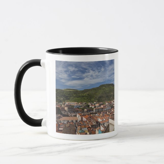 Italien, Sardinien, Bosa. Stadsvy från Castello 2 Mugg (Vänster)