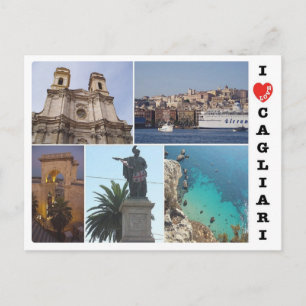 Italien - Sardinien - Cagliari - I Kärlek Vykort