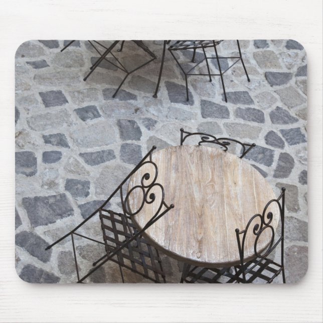 Italien, Sardinien, Castelsardo. Kaffebord. Musmatta (Framsidan)