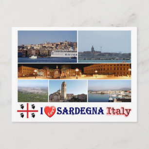 Italien - Sardinien - I Kärlek - Vykort