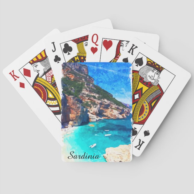 Italien Sardinien i Medelhavsområdet Casinokort (Baksidan)