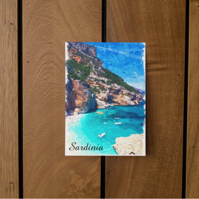 Italien Sardinien i Medelhavsområdet Vykort (sardinia italy coast postcard)
