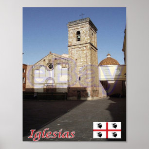 Italien - Sardinien - Iglesias - katedral - Poster
