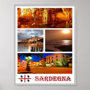 Italien - Sardinien - Mosaic - Poster