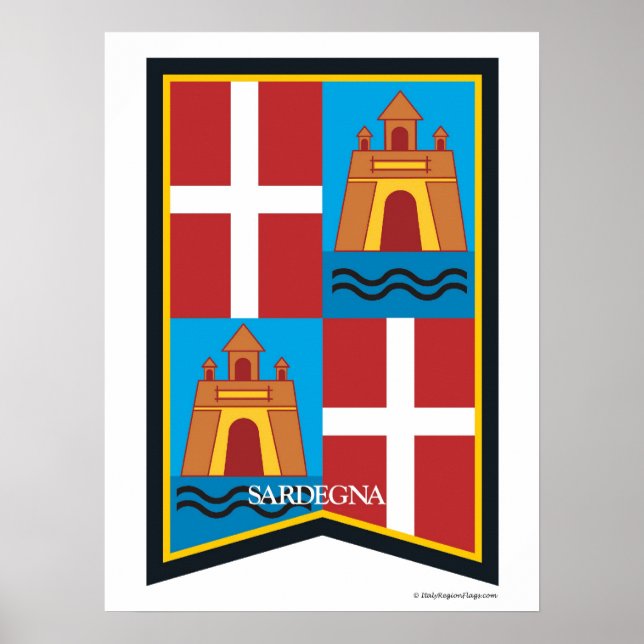 Italien Sardinien Poster (Framsidan)