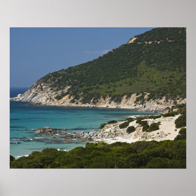 Italien, Sardinien, Solanas. Beach. Poster (Framsidan)