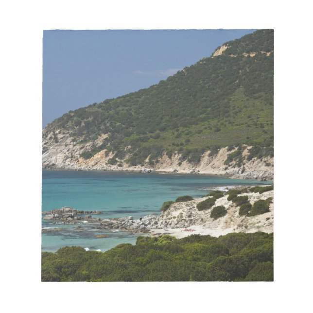 Italien, Sardinien, Solanas. Strand. Anteckningsblock (Framsida)
