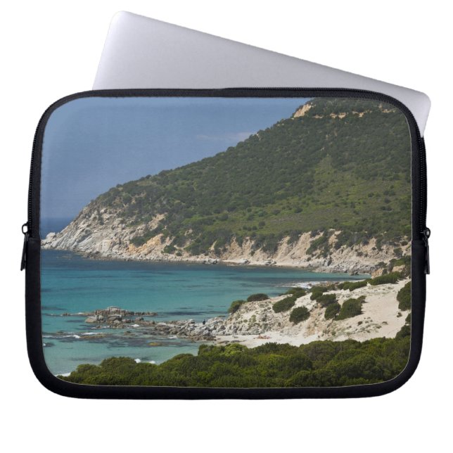 Italien, Sardinien, Solanas. Strand. Laptop Fodral (Framsidan)