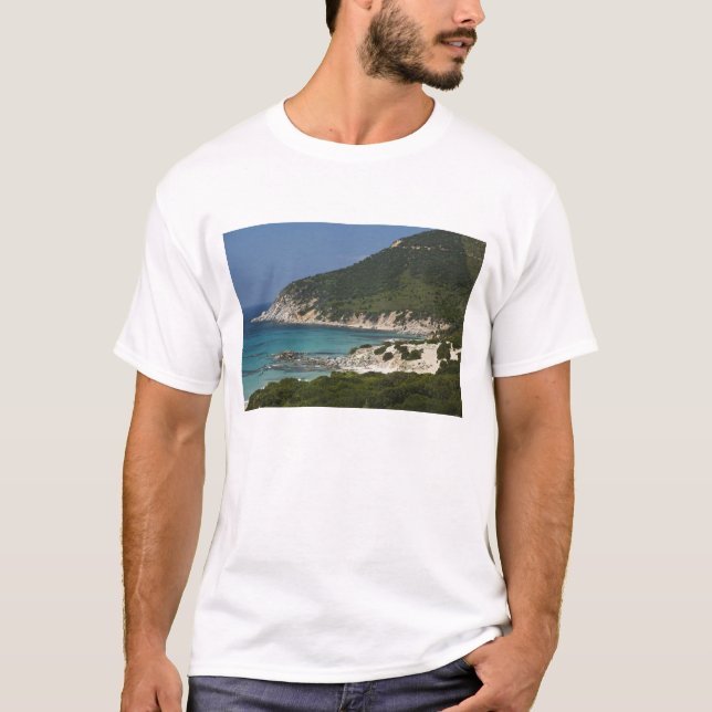 Italien, Sardinien, Solanas. Strand. T-shirt (Framsida)