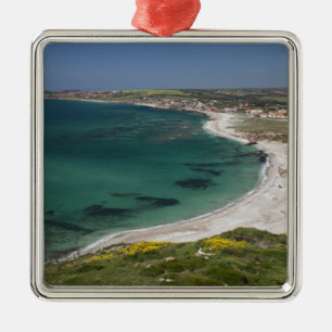 Italien, Sardinien, Tharros. Utsikt från den Julgransprydnad Metall