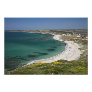 Italien, Sardinien, Tharros. Utsikt från Fototryck