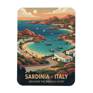 Italien Sardinien vykort Magnet