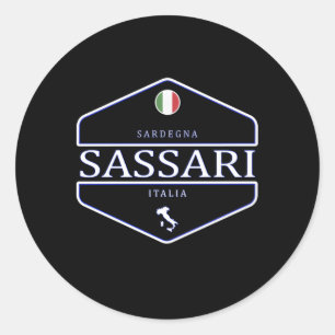 Italien Sassari Sardegna Italia Sassari Sardinien Runt Klistermärke