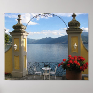 Italien Scenia Sjö Como Varenna Poster
