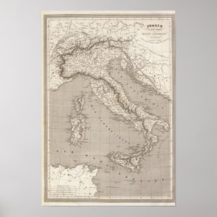 Italien, Schweitz och Tyrol österrikarelandskap Poster